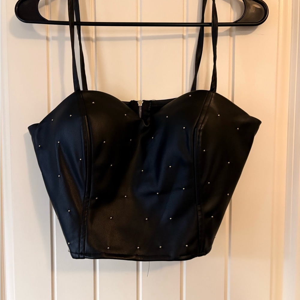 Black Studded Women's Top